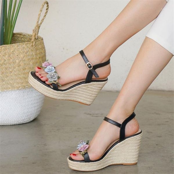 dress shoes pxelena 2021 summer flower fairy genuine leather sandals ladies party date wedding wedge high heels platform1, Black
dress shoes pxelena 2021 summer flower fairy genuine leather sandals ladies party date wedding wedge high heels platform1, Black