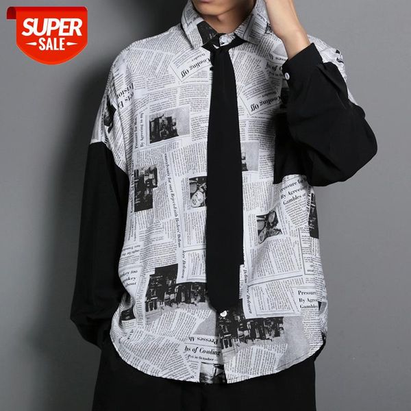 send necktie 2019 men's hawaiian long sleeves newspaper printing shirt splicing color french cuff mens fashion shirts size -2xl #dh56, White;black
send necktie 2019 men's hawaiian long sleeves newspaper printing shirt splicing color french cuff mens fashion shirts size -2xl #dh56, White;black