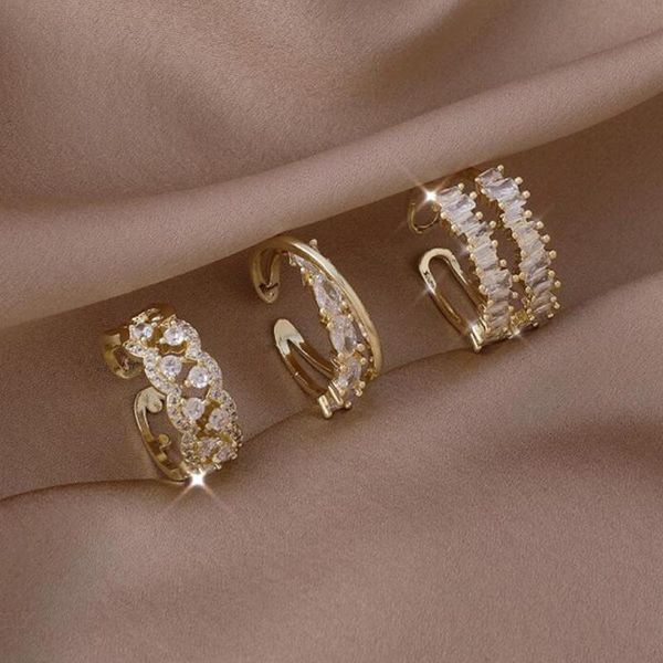 wedding rings shiny cz stone zircon double layer cross opening finger ring for women girls female korean fashion jewelry party accessories, Slivery;golden
wedding rings shiny cz stone zircon double layer cross opening finger ring for women girls female korean fashion jewelry party accessories, Slivery;golden