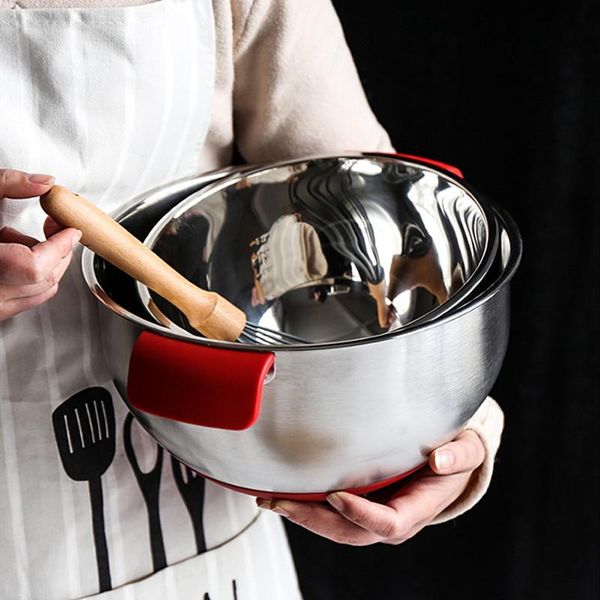 mixing bowl stainless steel egg beating non-slip silicone bottom with handle water level line salad bowls
mixing bowl stainless steel egg beating non-slip silicone bottom with handle water level line salad bowls