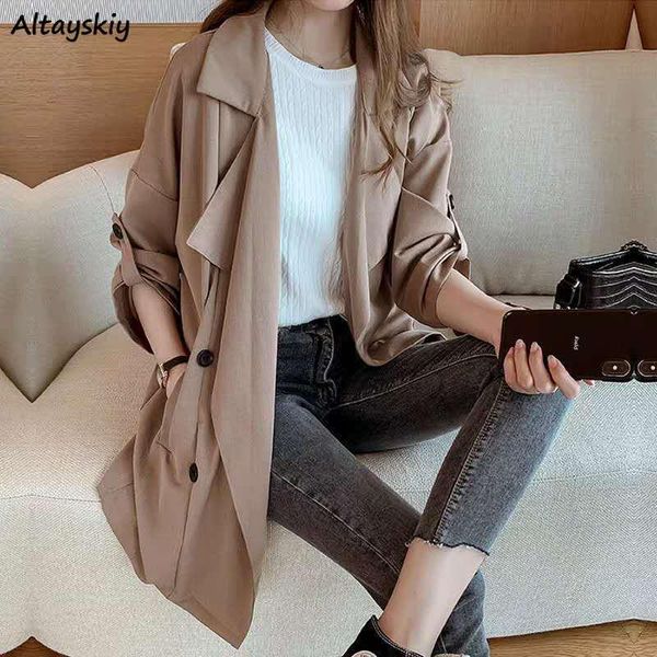 women's trench coats solid women gentle all-match button-up simple korean style elegant spring womens female outwear streetwear fashion, Tan;black
women's trench coats solid women gentle all-match button-up simple korean style elegant spring womens female outwear streetwear fashion, Tan;black