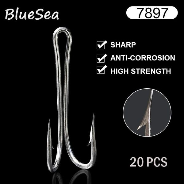 bluesea 20 pcs/pack 7897 stainless steel big double fishing hooks large non-weld fish for trolling lures
bluesea 20 pcs/pack 7897 stainless steel big double fishing hooks large non-weld fish for trolling lures