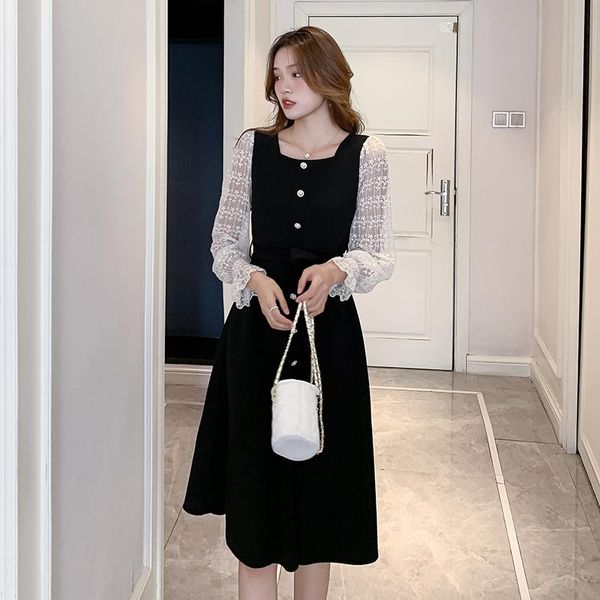 casual dresses women one piece dress autumn 2021 office lady korea style long sleeve lace flare square collar high waist, Black;gray
casual dresses women one piece dress autumn 2021 office lady korea style long sleeve lace flare square collar high waist, Black;gray