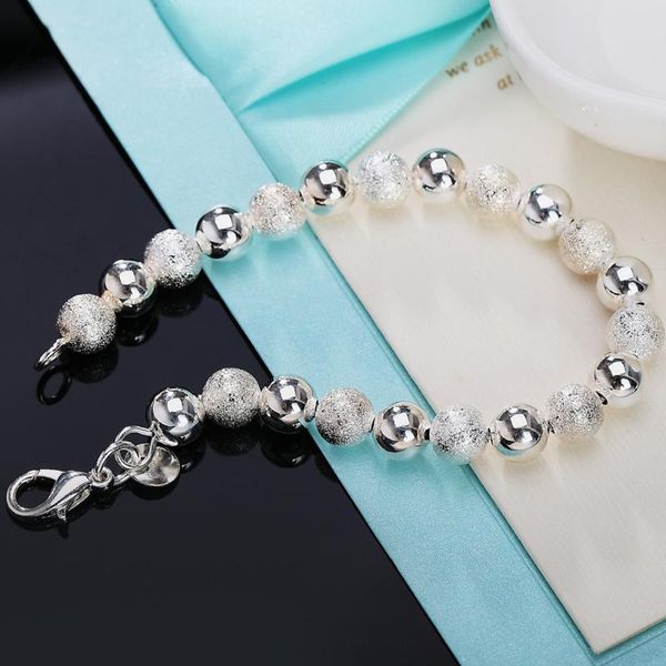 beaded, strands 8mm silver vintage light bead and frosted chain bracelet men's women's fashion jewelry, Black
beaded, strands 8mm silver vintage light bead and frosted chain bracelet men's women's fashion jewelry, Black