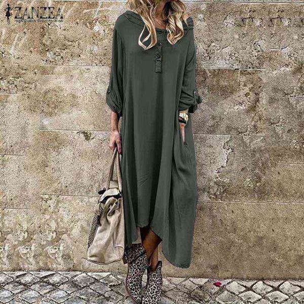 zanzea autumn elegant work shirts dress casual solid long sleeve sundress women hoodies long vestidos femme tunic robe kaftan y220214, Black;gray
zanzea autumn elegant work shirts dress casual solid long sleeve sundress women hoodies long vestidos femme tunic robe kaftan y220214, Black;gray