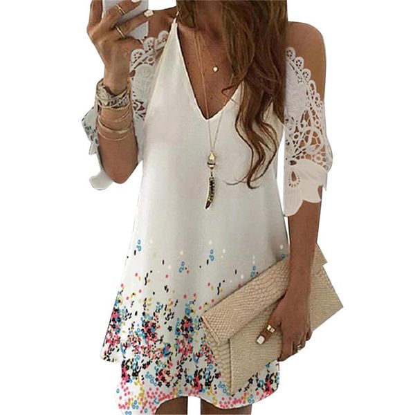 vestido feminino print white dress women midi party off shoulder half sleeve v neck loose casual summer dresses, Black;gray
vestido feminino print white dress women midi party off shoulder half sleeve v neck loose casual summer dresses, Black;gray