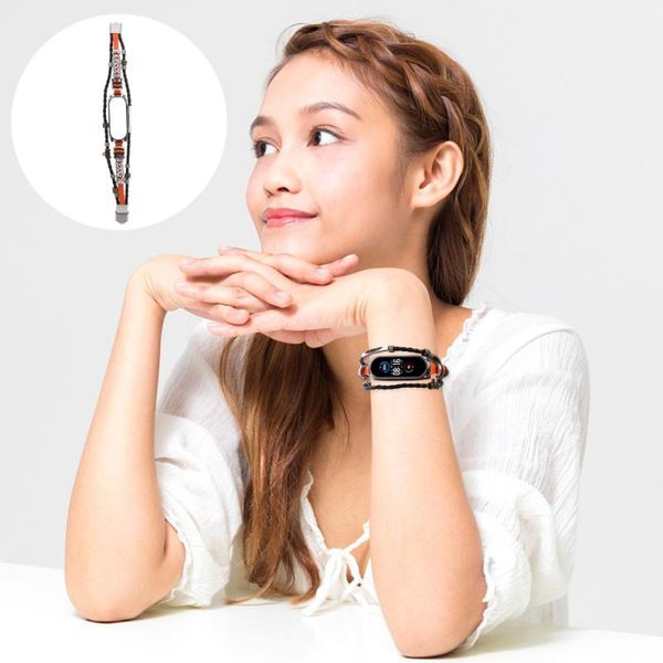 wrist support vintage strap diy bracelet wristband compatible for mi band 5 nfc/5, Black;red
wrist support vintage strap diy bracelet wristband compatible for mi band 5 nfc/5, Black;red