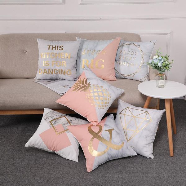 cushion/decorative pillow gold bronzing canvas pillows case rose pink nordic geometry marble texture couch cushion cojines decorativos para
cushion/decorative pillow gold bronzing canvas pillows case rose pink nordic geometry marble texture couch cushion cojines decorativos para