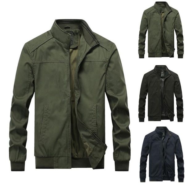 men's jackets zipper autumn winter military outwear pure color breathable coat, Black;brown
men's jackets zipper autumn winter military outwear pure color breathable coat, Black;brown