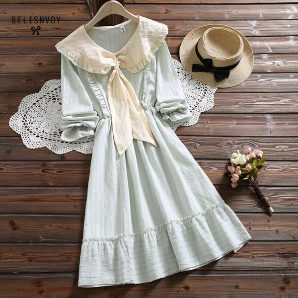 japanese mori girl loose solid women dress color ruffles peter collar bow lace up princess vestidos ulzzang kawaii, Black;gray
japanese mori girl loose solid women dress color ruffles peter collar bow lace up princess vestidos ulzzang kawaii, Black;gray