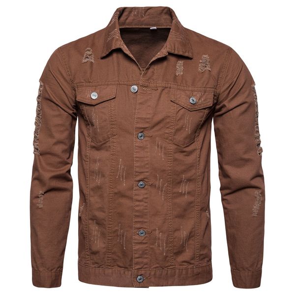 men's jackets european and american style slim casual solid color ripped 11 dhhj, Black;brown
men's jackets european and american style slim casual solid color ripped 11 dhhj, Black;brown