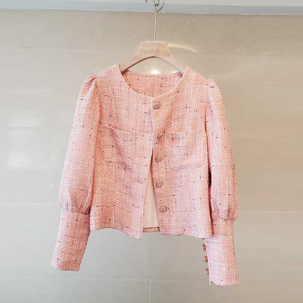 arrival runway spring thin tweed short jacket coat women's sweet single breasted office work wear luxury outwear 210529, Black;brown
arrival runway spring thin tweed short jacket coat women's sweet single breasted office work wear luxury outwear 210529, Black;brown