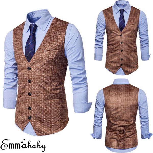 men's vests 2021 brand suit vest men jacket sleeveless khaki gray brown vintage tweed fashion spring autumn plus size waistcoat, Black;white
men's vests 2021 brand suit vest men jacket sleeveless khaki gray brown vintage tweed fashion spring autumn plus size waistcoat, Black;white