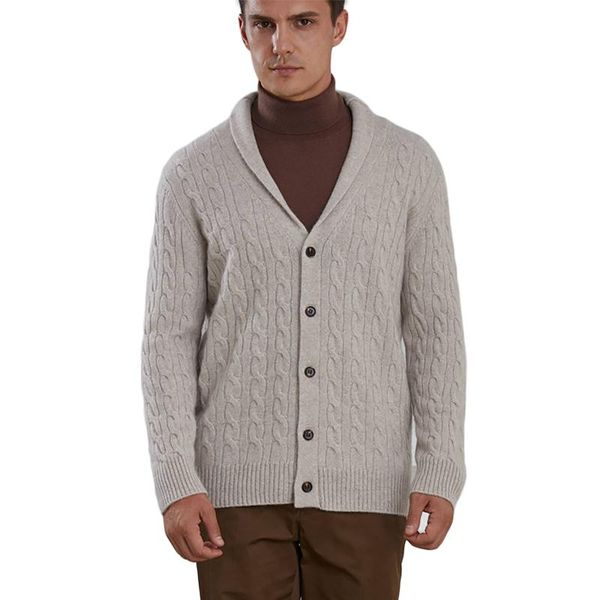 men's sweaters 2021 fall winter wool cashmere heavy cable cardigan shawl collar thick single breasted solid color knitted jacket must b, White;black
men's sweaters 2021 fall winter wool cashmere heavy cable cardigan shawl collar thick single breasted solid color knitted jacket must b, White;black