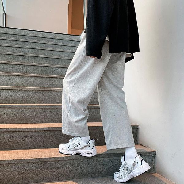 men's pants straight-leg loose sweatpants nine points casual gray sports spring and autumn couples plus size, Black
men's pants straight-leg loose sweatpants nine points casual gray sports spring and autumn couples plus size, Black