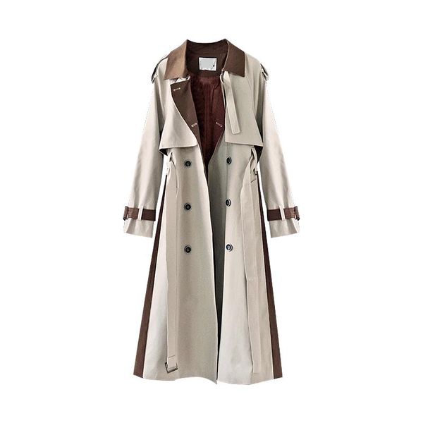women's trench coats fashion vintage coat dress women fall patchwork elegant windbreaker korean street lace up winter clothes, Tan;black
women's trench coats fashion vintage coat dress women fall patchwork elegant windbreaker korean street lace up winter clothes, Tan;black