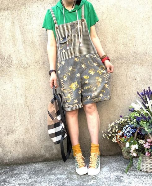women's jumpsuits & rompers 2021 women large size summer loose retro all-match female print patchwork hole pocket, Black;white
women's jumpsuits & rompers 2021 women large size summer loose retro all-match female print patchwork hole pocket, Black;white