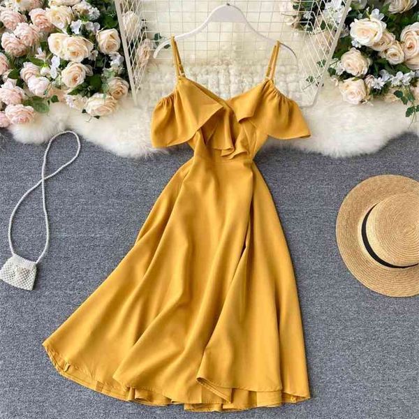 women brand dress lady fashion hollow ruffled high waist thin summer solid color vestidos l845 210527, Black;gray
women brand dress lady fashion hollow ruffled high waist thin summer solid color vestidos l845 210527, Black;gray
