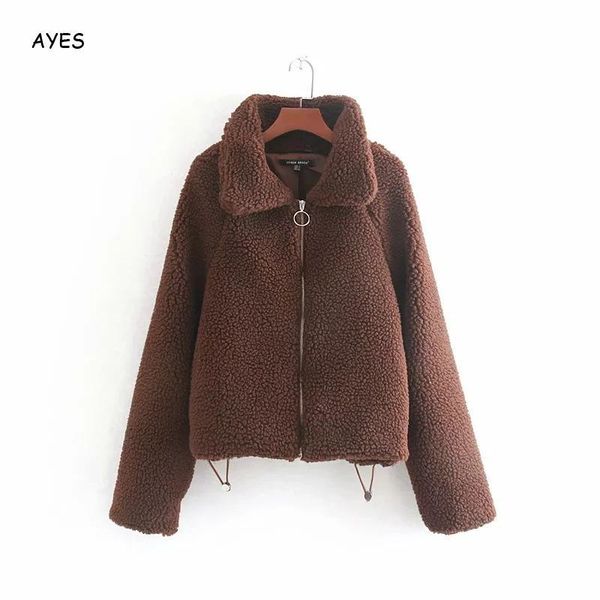 harajuku fur coat women 2021 fashion short fleece jacket zipper lapel casual female winter warm teddy women's jackets, Black;brown
harajuku fur coat women 2021 fashion short fleece jacket zipper lapel casual female winter warm teddy women's jackets, Black;brown