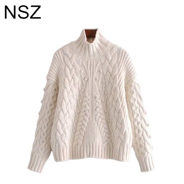 women oversized twist cable hihg neck sweater thick winter turtleneck knitted pullover jumper base knitwear pull women's sweaters, White;black
women oversized twist cable hihg neck sweater thick winter turtleneck knitted pullover jumper base knitwear pull women's sweaters, White;black