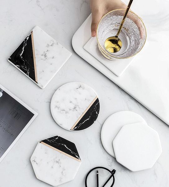 gold edge wood and marble coasters creative ceramic cork mat insulation anti-slip tea party favor
gold edge wood and marble coasters creative ceramic cork mat insulation anti-slip tea party favor