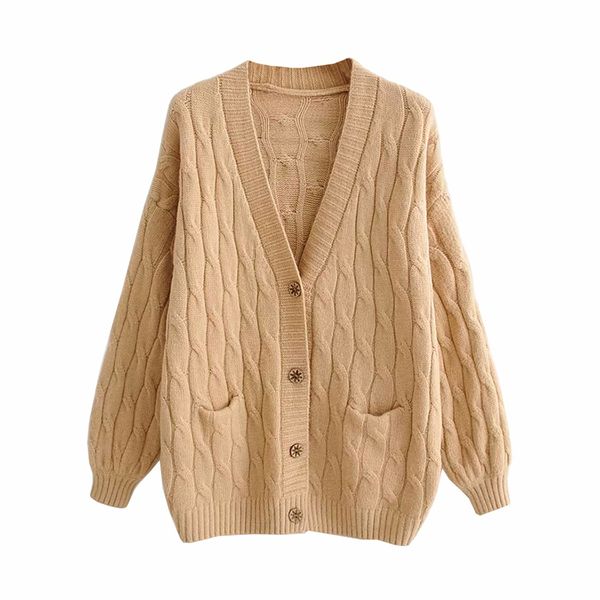 stylish sweet women pockets cardigans chic female knitwear casual ladies v-neck single breasted sweater coat 210520, White
stylish sweet women pockets cardigans chic female knitwear casual ladies v-neck single breasted sweater coat 210520, White