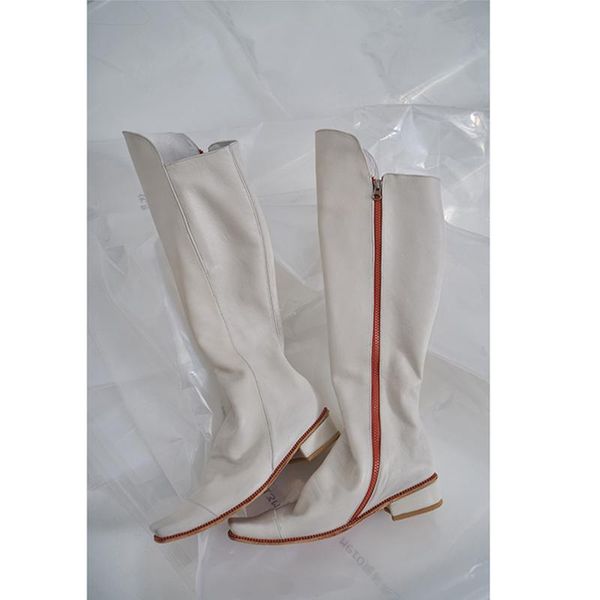 boots women's square toe knee high folds black white low heels retro england style shoes l1
boots women's square toe knee high folds black white low heels retro england style shoes l1