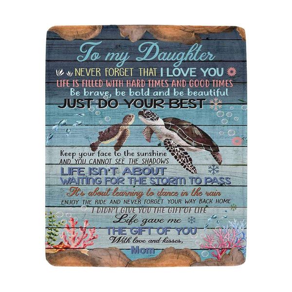 personalized to daughter custom text fleece blanket sea turtle throw size lightweight ultra-soft cozy bed blanket 30"x40"
personalized to daughter custom text fleece blanket sea turtle throw size lightweight ultra-soft cozy bed blanket 30"x40"
