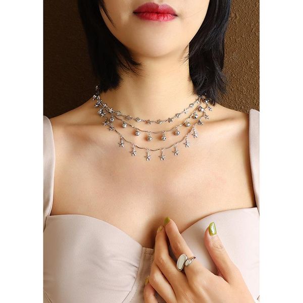 simple silver color stainless steel star heart bell charms necklace chains woman jewelry, fashion necklaces neck accessories
simple silver color stainless steel star heart bell charms necklace chains woman jewelry, fashion necklaces neck accessories