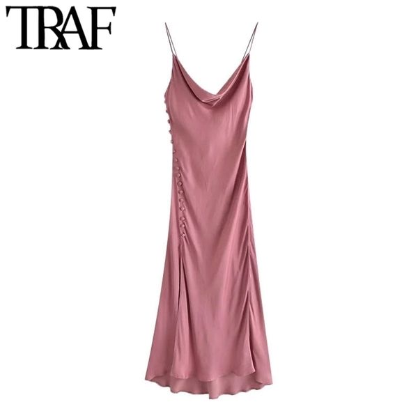 traf women chic fashion with buttons side slit midi camisole dress vintage backless thin straps female dresses mujer 210701, Black;gray
traf women chic fashion with buttons side slit midi camisole dress vintage backless thin straps female dresses mujer 210701, Black;gray
