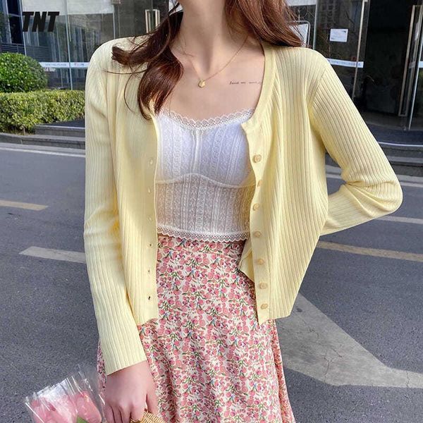 women's knits & tees tnt cardigan thin spring and autumn 2021 short ice silk knitted sweater sun protection jacket v-neck top, White
women's knits & tees tnt cardigan thin spring and autumn 2021 short ice silk knitted sweater sun protection jacket v-neck top, White