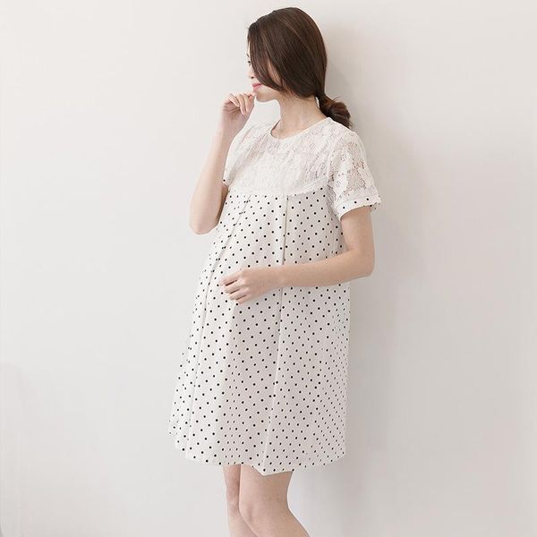 maternity dresses summer dress korean loose short-sleeved dot white lace for pregnant clothing clothes
maternity dresses summer dress korean loose short-sleeved dot white lace for pregnant clothing clothes