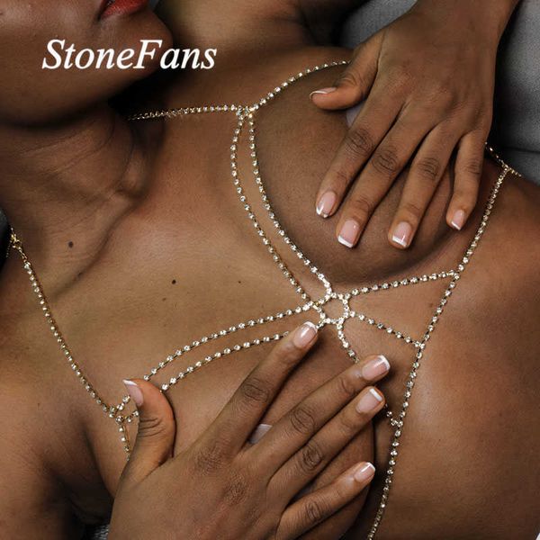 stonefans cross body chain rhinestone bralette harness for women chest chain bra necklace crystal breast jewelry gold color p0811, Silver
stonefans cross body chain rhinestone bralette harness for women chest chain bra necklace crystal breast jewelry gold color p0811, Silver