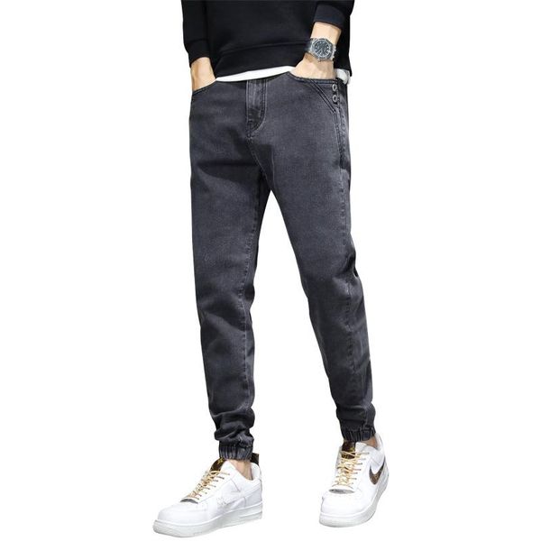 men's jeans autumn nine-point korean version of the trendy feet spring and summer 2021 slim brand, Blue
men's jeans autumn nine-point korean version of the trendy feet spring and summer 2021 slim brand, Blue