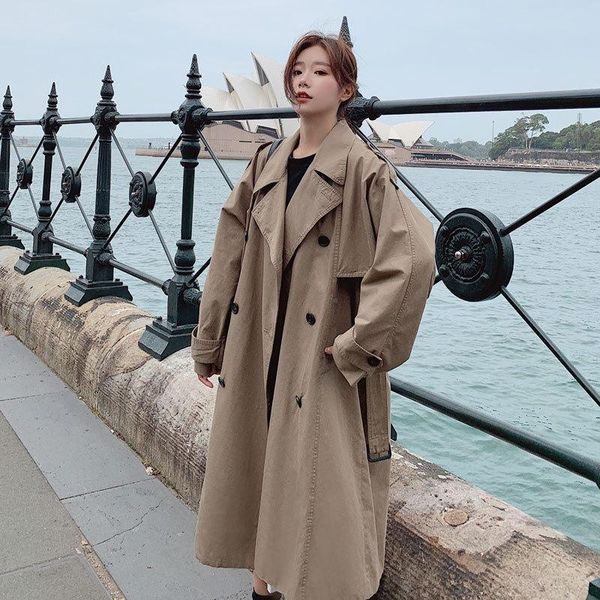 women's trench coats uk brand fashion fall /autumn casual double breasted simple classic long coat with belt chic female windbreaker by, Tan;black
women's trench coats uk brand fashion fall /autumn casual double breasted simple classic long coat with belt chic female windbreaker by, Tan;black