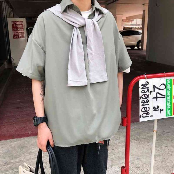 men's casual shirts summer pullover fashion men streetwear korean loose short-sleeved mens dress -5xl itpq, White;black
men's casual shirts summer pullover fashion men streetwear korean loose short-sleeved mens dress -5xl itpq, White;black