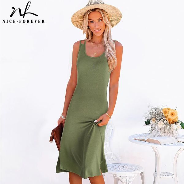 party dresses nice-forever summer women simplicity pure color midi casual beach slim straight dress b656, White;black
party dresses nice-forever summer women simplicity pure color midi casual beach slim straight dress b656, White;black