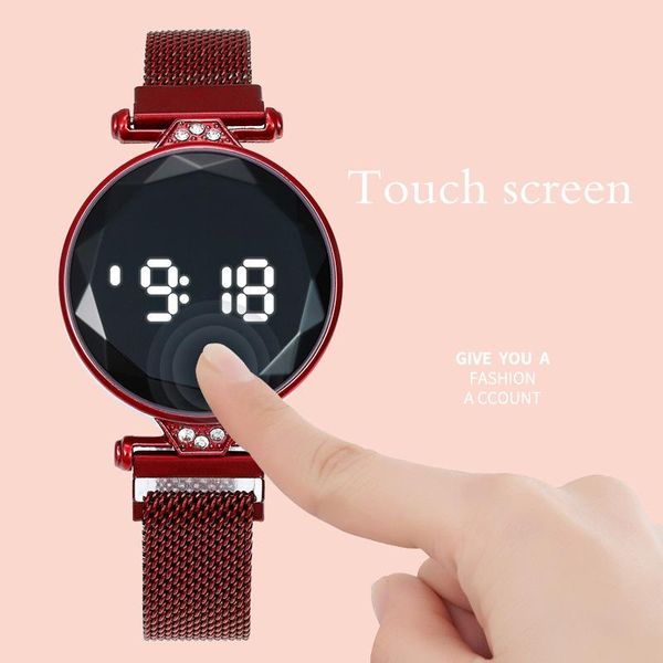 wristwatches 2021 fashion touch screen watches women led digital red mesh band electronic magnetic, Slivery;brown
wristwatches 2021 fashion touch screen watches women led digital red mesh band electronic magnetic, Slivery;brown