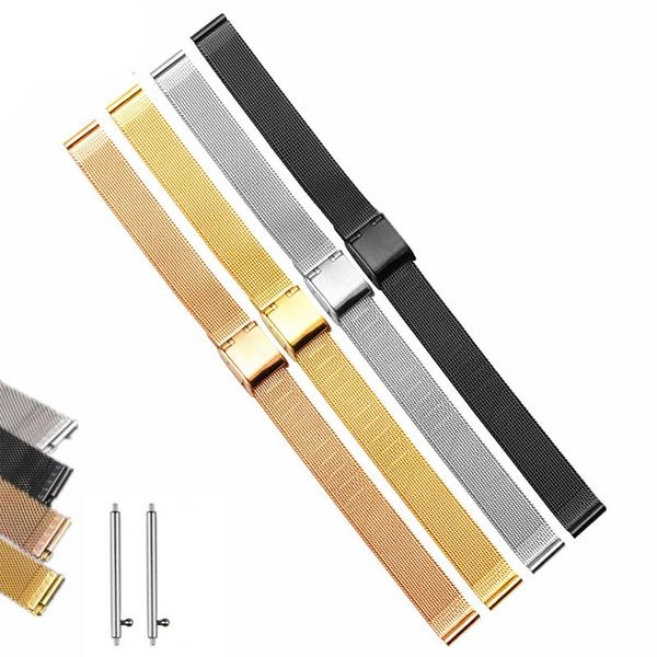watch bands 0.4mm wire diameter switch hole automatic buckle fine mesh stainless steel strap women bracelets wristwatch band 12mm~24mm, Black;brown
watch bands 0.4mm wire diameter switch hole automatic buckle fine mesh stainless steel strap women bracelets wristwatch band 12mm~24mm, Black;brown