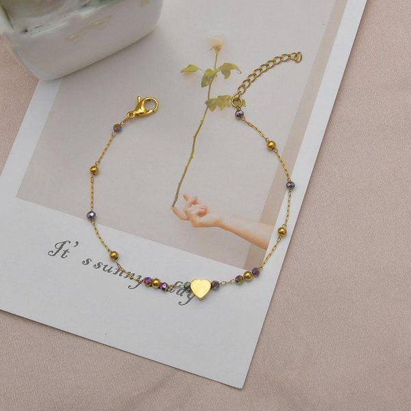 charm bracelets allme creative love heart beaded bracelet for women rainbow gradient beads titanium steel korean accessories, Golden;silver
charm bracelets allme creative love heart beaded bracelet for women rainbow gradient beads titanium steel korean accessories, Golden;silver