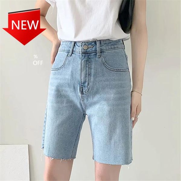 women's jeans summer 21 loose straight slimming high elastic fifth wide-leg pants washed frayed hem shorts, Blue
women's jeans summer 21 loose straight slimming high elastic fifth wide-leg pants washed frayed hem shorts, Blue