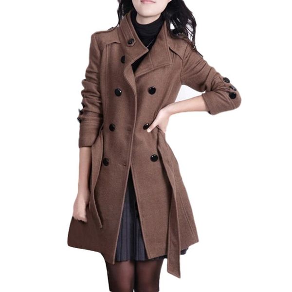 women's trench coats women fashion elegant loose winter warm long sleeve button jacket with belt outwear sobretodo, Tan;black
women's trench coats women fashion elegant loose winter warm long sleeve button jacket with belt outwear sobretodo, Tan;black
