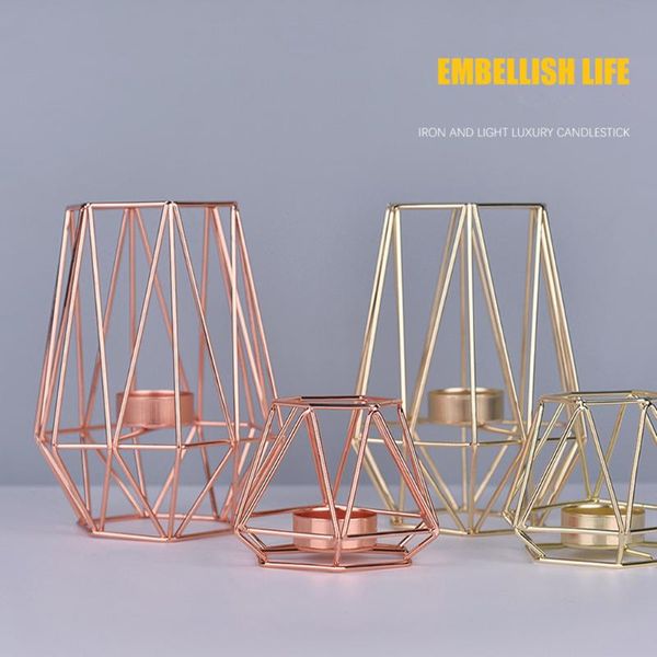 nordic style wrought iron geometric candle holders home decorate metal crafts candlestick chandelier*
nordic style wrought iron geometric candle holders home decorate metal crafts candlestick chandelier*