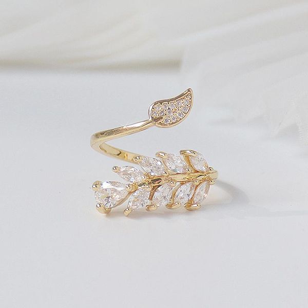 cluster rings simple fashion gold color cute elegant leaf adjustable ring fine jewelry for women party accessories, Golden;silver
cluster rings simple fashion gold color cute elegant leaf adjustable ring fine jewelry for women party accessories, Golden;silver