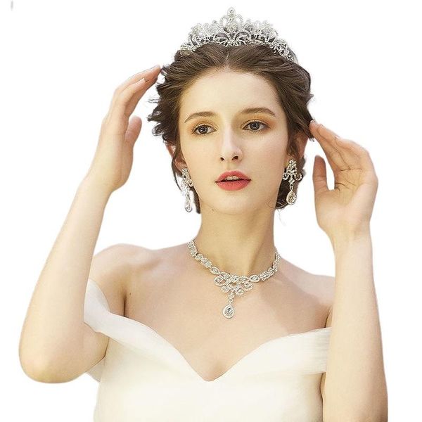 hair clips & barrettes 2021 crystal crown headband wedding dress accessories headdress necklace earrings bridal jewelry three-piece set, Golden;silver
hair clips & barrettes 2021 crystal crown headband wedding dress accessories headdress necklace earrings bridal jewelry three-piece set, Golden;silver