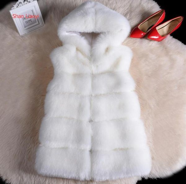 women's vests fur vest hooded imitation long korean version outside wear slim slimming jacket, Black;white
women's vests fur vest hooded imitation long korean version outside wear slim slimming jacket, Black;white