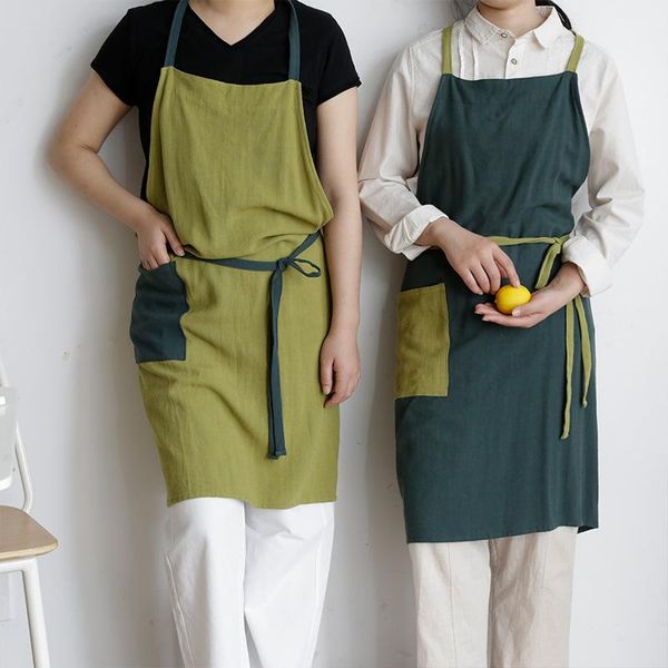 japan and south korea small fresh cotton linen solid color thin apron 2021 summer erasable kitchen customized aprons
japan and south korea small fresh cotton linen solid color thin apron 2021 summer erasable kitchen customized aprons