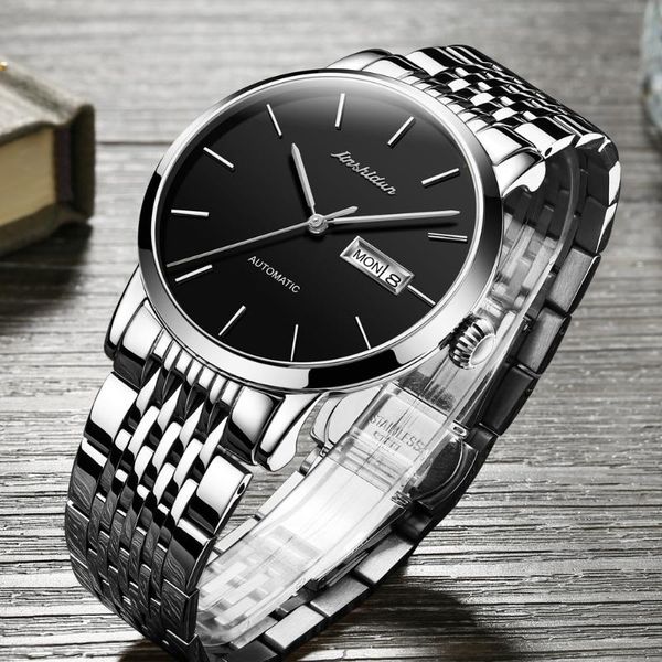 wristwatches jsdun men's mechanical day display watch date clock casual stainless steel waterproof luminous, Slivery;brown
wristwatches jsdun men's mechanical day display watch date clock casual stainless steel waterproof luminous, Slivery;brown