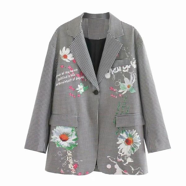 women's suits & blazers women spring autumn plaid daisy floral print chic casual fashion blazer jacket female notched collar single but, White;black
women's suits & blazers women spring autumn plaid daisy floral print chic casual fashion blazer jacket female notched collar single but, White;black