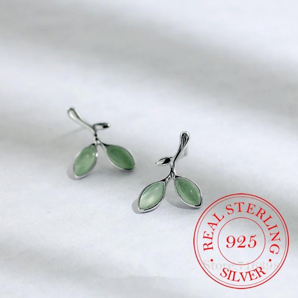 sterling silver green opal leaves buds stud earrings for women prevent allergy fashion jewelry gifts girls, Golden;silver
sterling silver green opal leaves buds stud earrings for women prevent allergy fashion jewelry gifts girls, Golden;silver